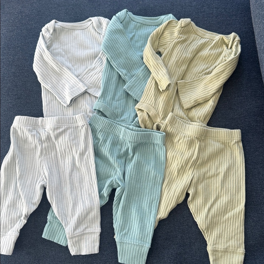 Cloud Island Ribbed Baby Outfit Bundle